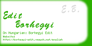 edit borhegyi business card